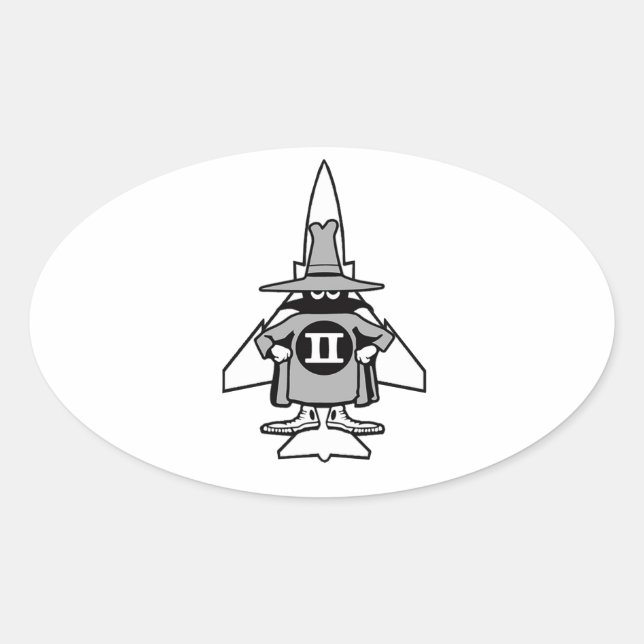 Pegatina Ovalada F-4 Phantom Spook (Anverso)
