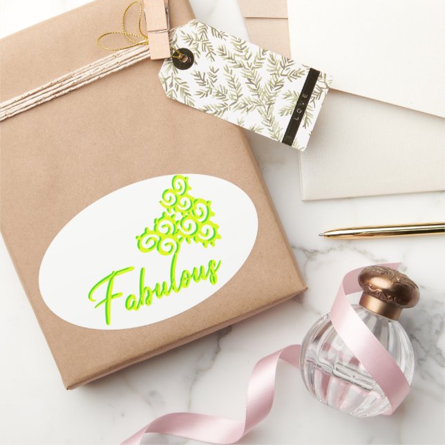 Pegatina Ovalada Fab Iz, As Fab Duz (Regalar)