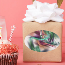 Pegatina Ovalada Fancy Dancer