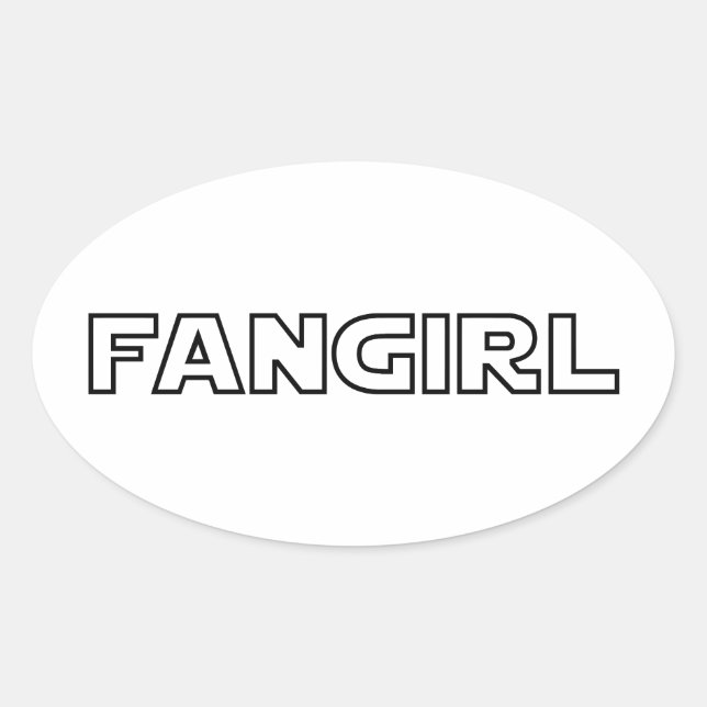 PEGATINA OVALADA FANGIRL (Anverso)