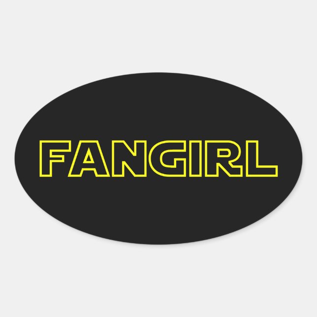PEGATINA OVALADA FANGIRL (Anverso)