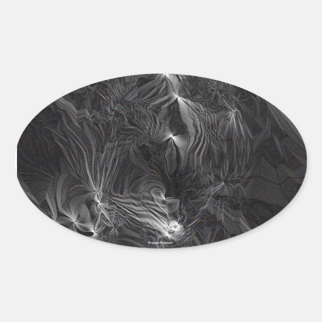 Pegatina Ovalada Fantasma (Anverso)