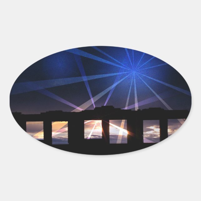 Pegatina Ovalada FANTASMAS EN TIEMPO DE GUERRA GALES Reino Unido (Anverso)