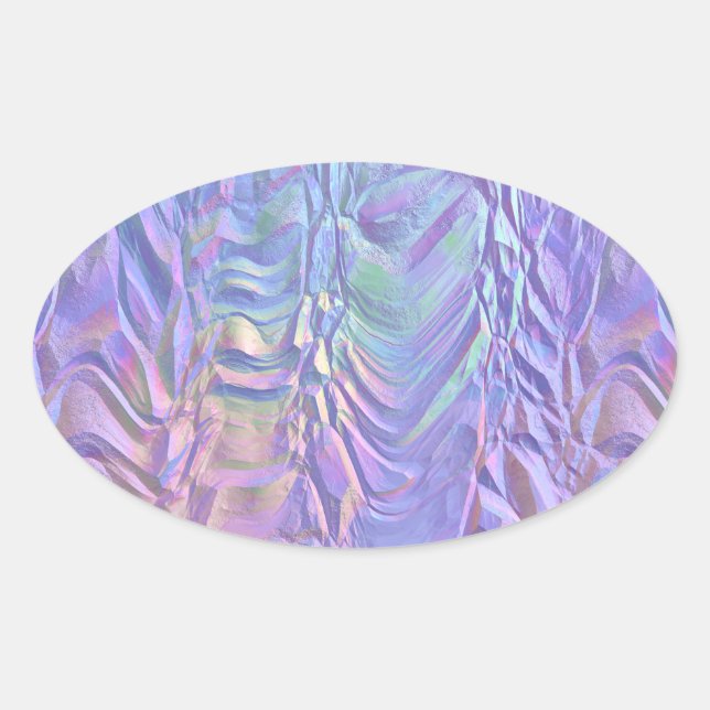 Pegatina Ovalada fantástico horizonte: (Anverso)