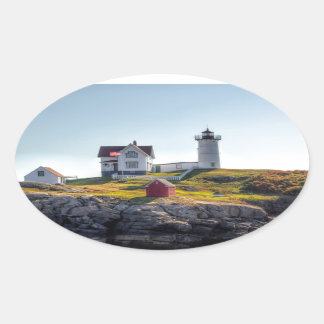 Pegatina Ovalada Faro de nubble