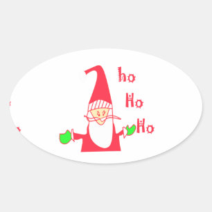 Pegatina Ovalada Feliz Navidad Feliz Navidad Feliz Navidad Gracioso