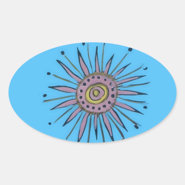 Pegatina Ovalada Feliz Navidad Sunshine Holiday.png (Anverso)