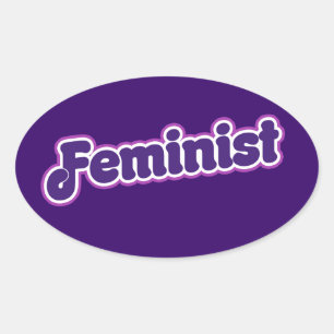 Pegatina Ovalada Feminista