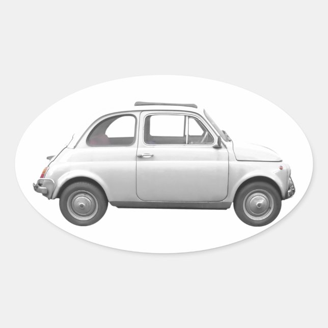 Pegatina Ovalada Fiat 500 (Anverso)