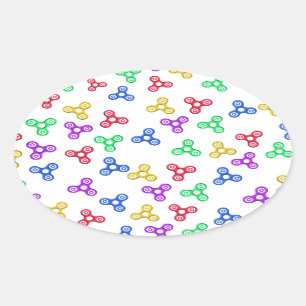 Pegatina Ovalada Fidget Spinners