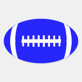 Pegatina Ovalada Fiesta Azul Llanto/Pep Rally/Scrapbook Oval