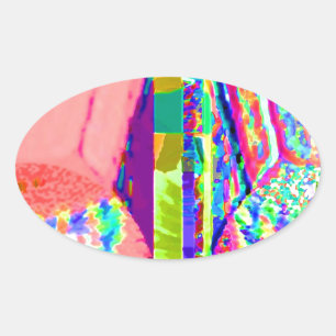 Pegatina Ovalada FIESTA TIME ART para los cabarets de los clubes qu