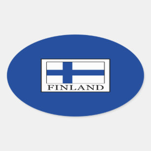 Pegatina Ovalada Finlandia