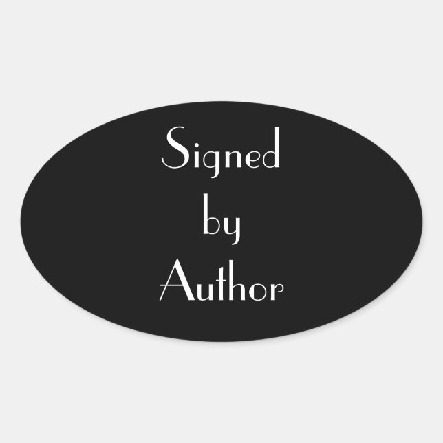 Pegatina Ovalada Firmado por Pegatinas Autores (Anverso)