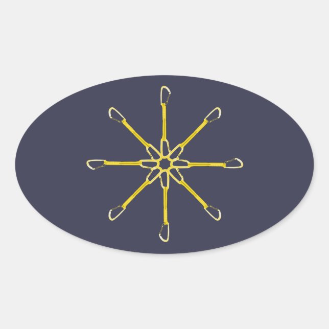 Pegatina Ovalada Flor rápida (Anverso)