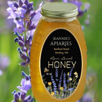 Flores silvestres Raw Raw Honey Label Abeja Oro Ne