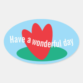 Pegatina Ovalada Flowers on a pond