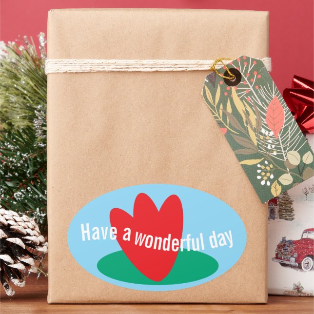 Pegatina Ovalada Flowers on a pond (Vacaciones)