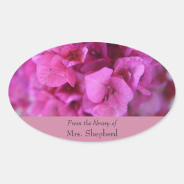 Pegatina Ovalada Folleto de Bougainvillea