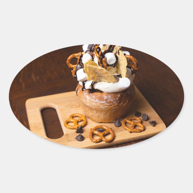 Pegatina Ovalada Food Sticker for Packaging (Anverso)