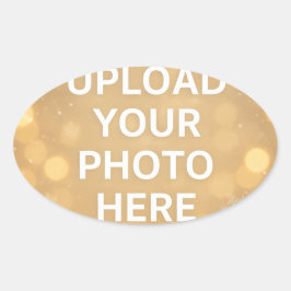 Pegatina Ovalada Foto Personalizada