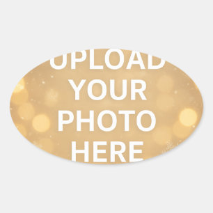 Pegatina Ovalada Foto Personalizada