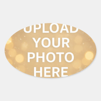 Pegatina Ovalada Foto Personalizada