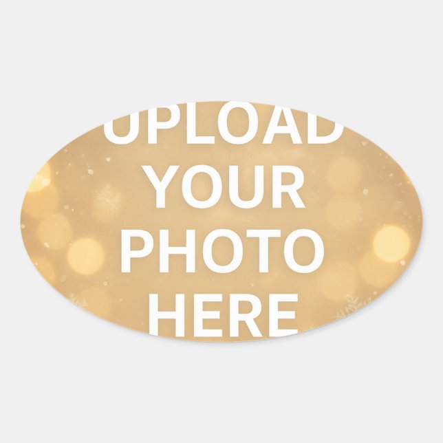 Pegatina Ovalada Foto Personalizada (Anverso)