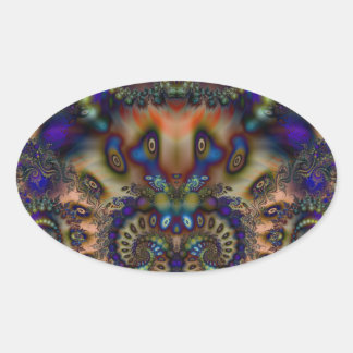 Pegatina Ovalada Fractal 361
