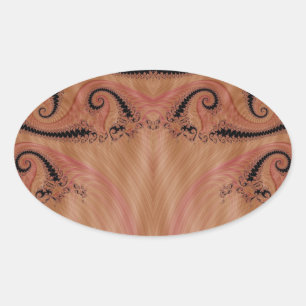 Pegatina Ovalada Fractal 404