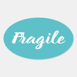 Pegatina Ovalada Frágiles negocios minimalistas modernos y modernos
