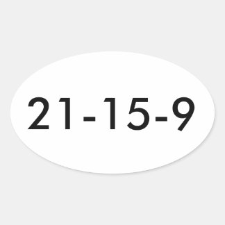 Pegatina Ovalada Fran WOD 21 15 9