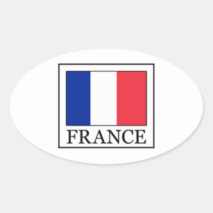 Pegatina Ovalada Francia