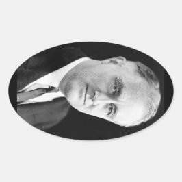 Pegatina Ovalada Franklin D. Roosevelt1