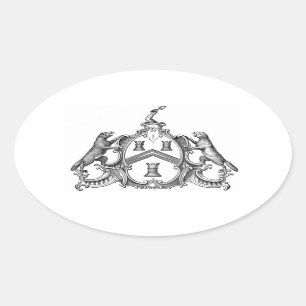 Pegatina Ovalada Freemason