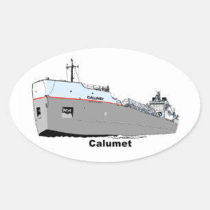 Pegatina Ovalada Freighter Calumet ex-Roesch