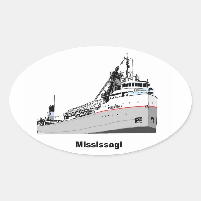 Pegatina Ovalada Freighter Mississagi (Anverso)