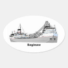 Pegatina Ovalada Freighter Saginaw