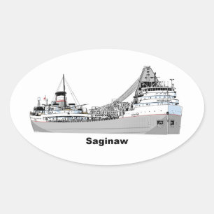 Pegatina Ovalada Freighter Saginaw