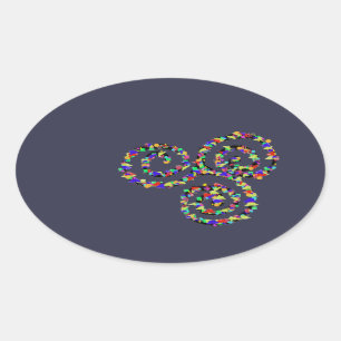 Pegatina Ovalada Fuerza Celta de Triskelion