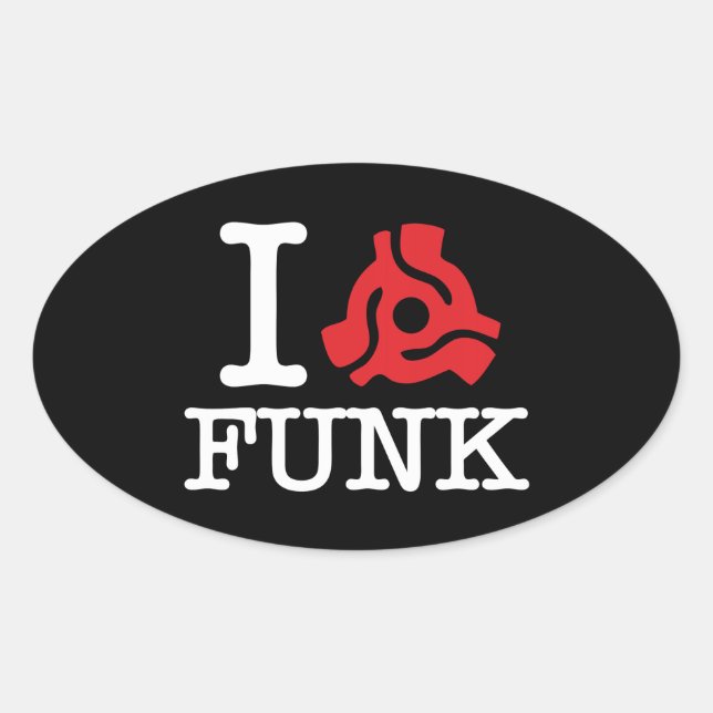 Pegatina Ovalada Funk adaptador I 45 (Anverso)