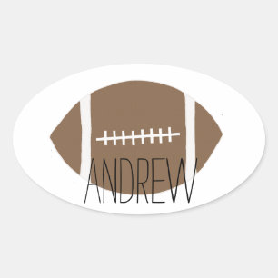 Pegatina Ovalada Fútbol clásico simple