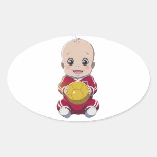 Pegatina Ovalada Fútbol de amor