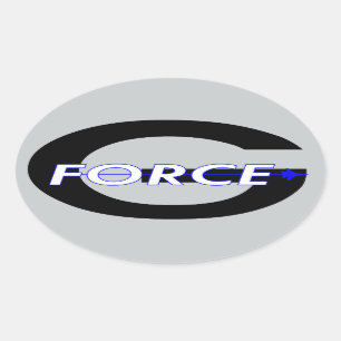 Pegatina Ovalada G Force Black