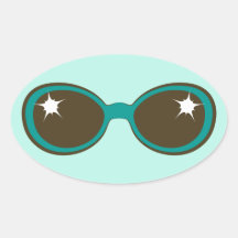 Gafas de sol retro Verde azuladas