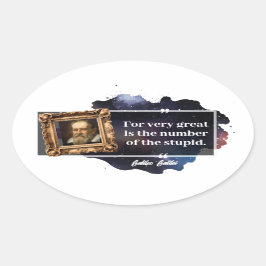 Pegatina Ovalada Galileo Galilei Gran número de estúpidos