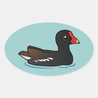 Pegatina Ovalada Gallinule común