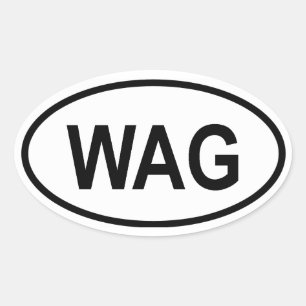Pegatina Ovalada Gambia "WAG"