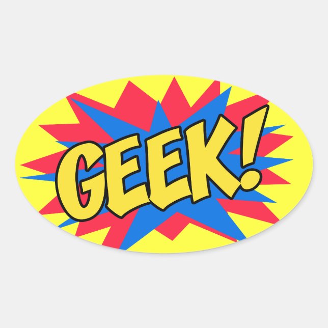 PEGATINA OVALADA GEEK (Anverso)