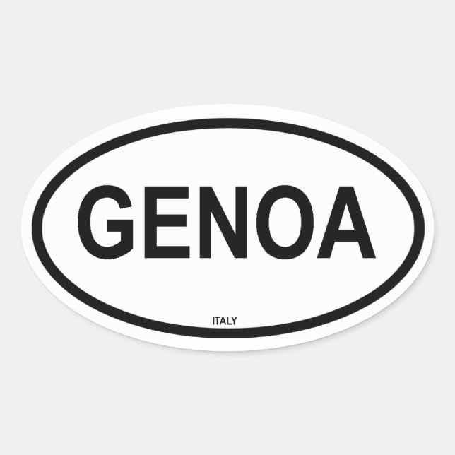 PEGATINA OVALADA GENOA (Anverso)